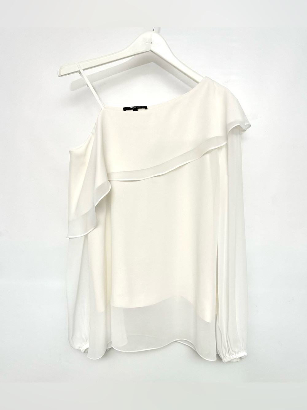 SILK•Derek Lam Chiffon Blouse in Cream